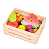 Wooden Play Food Set for Kids Kitchen Simulation Fruits Vegetables Toy