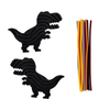 Dinosaurs Sensory Activity Board Silicone Double Sided Design Kids Busy Board