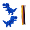 Dinosaurs Sensory Activity Board Silicone Double Sided Design Kids Busy Board