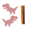 Dinosaurs Sensory Activity Board Silicone Double Sided Design Kids Busy Board