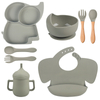 Silicone Baby Feeding Set Toddler Feeding Supplies with Elephant Shape