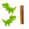 Dinosaurs Sensory Activity Board Silicone Double Sided Design Kids Busy Board